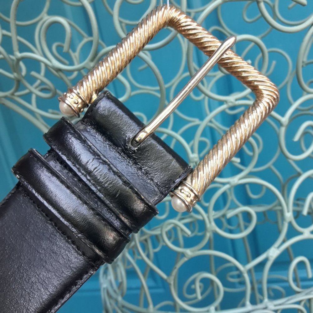 Gold Metal Belt Buckle Large Wide Leather Belt Womens Pearl Belt Buckle